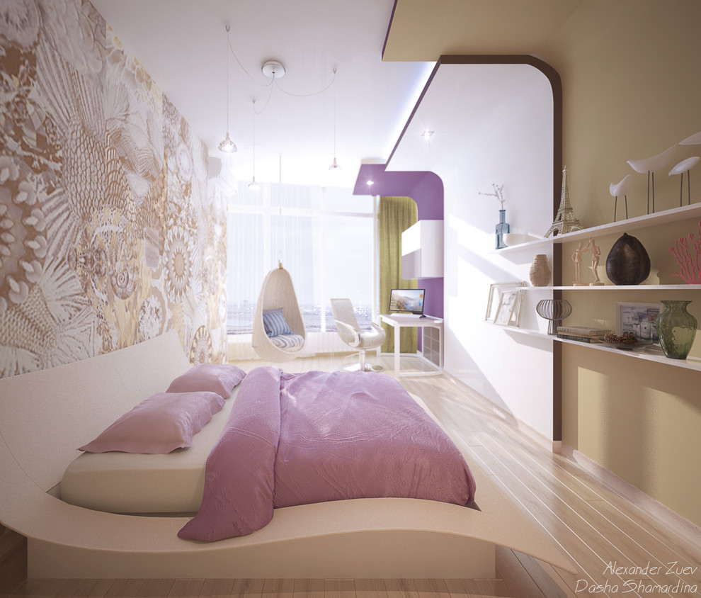 Дизайн комнаты девочки-подростка в ЖК "Новый город"