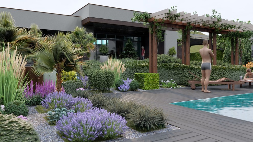 Обложка проекта: Благоустройство территории частного дома в Хостинском районе города Сочи