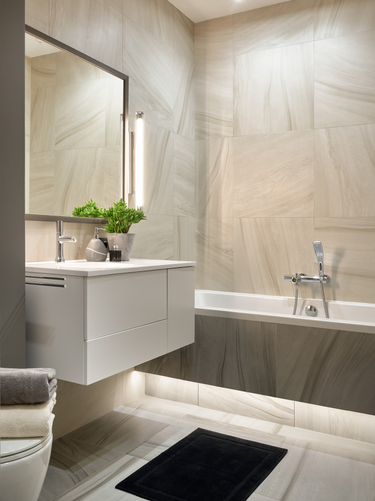 Аппартаменты на 35 этаже. Дизайнер Валерия Москалева. Публикация Elle Decoration