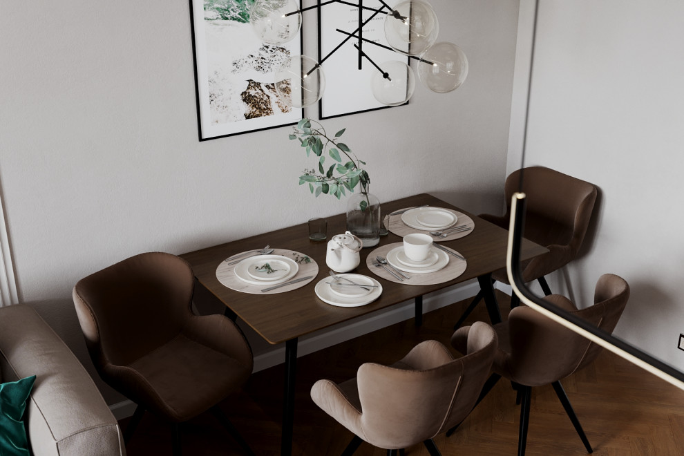 Квартира  с зелёными акцентами