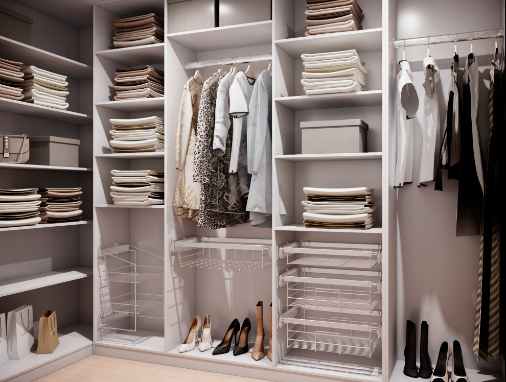 Спальня с гардеробной и балконом