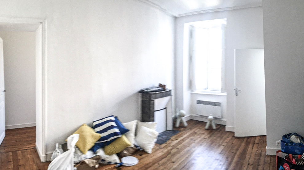 До и после: Двухкомнатная квартира на 38 кв.м в Нанте