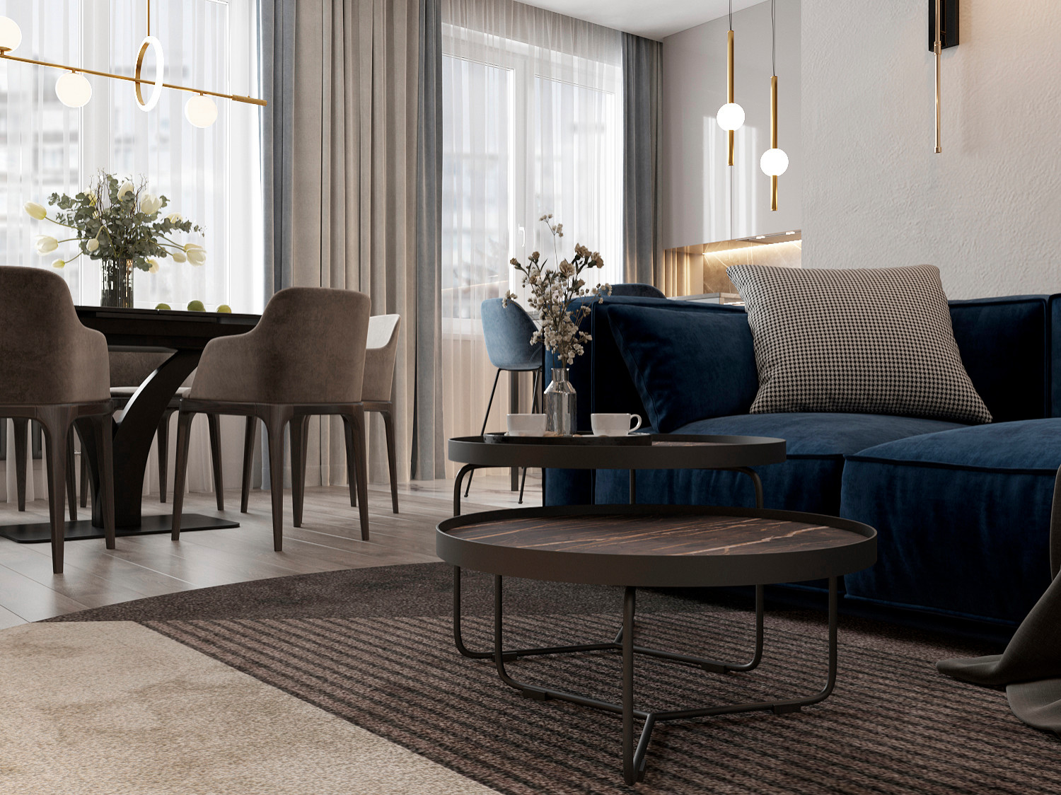 Дизайн-проект 3-комнатной квартиры 84,3 м2 в ЖК «Румянцево-Парк»