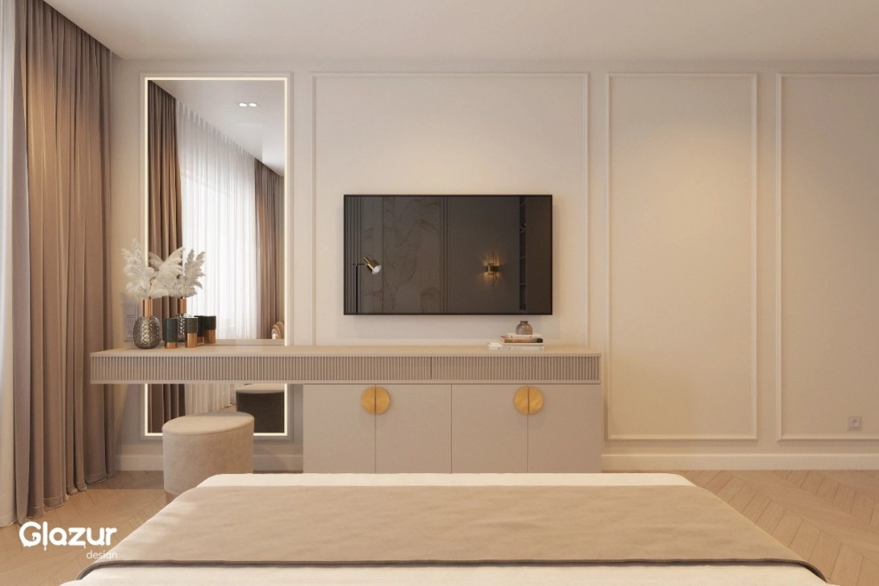 Обложка проекта: Проект двухкомнатной квартиры в светлых оттенках