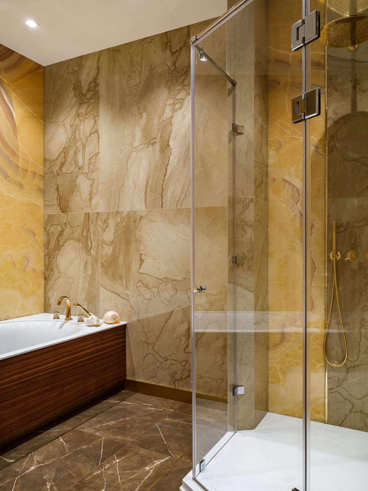 Люкс интерьер ванной комнаты в Квартире 160 кв. м. в стиле Неоклассика