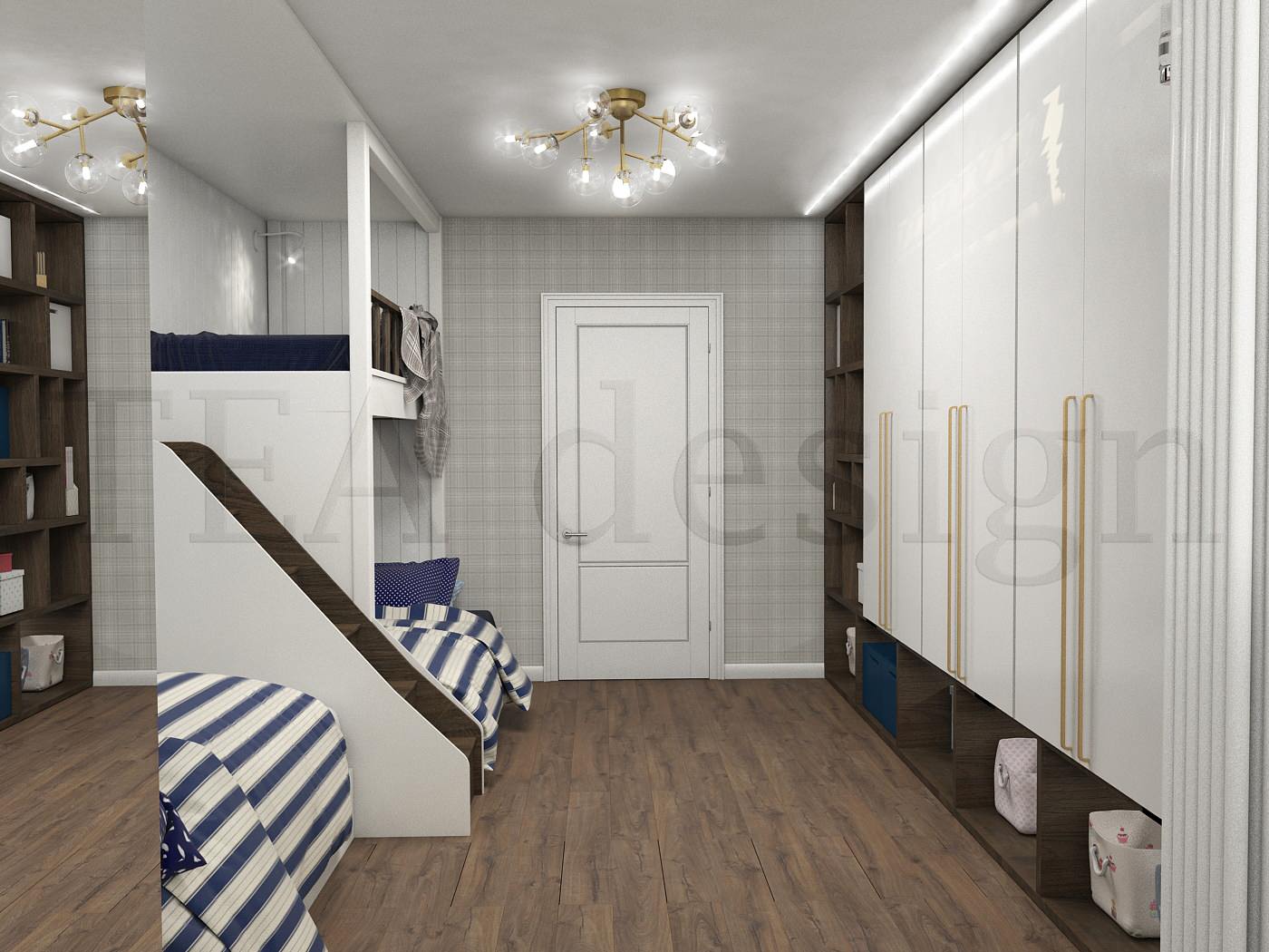 Обложка проекта: Детская для 3-х мальчиков