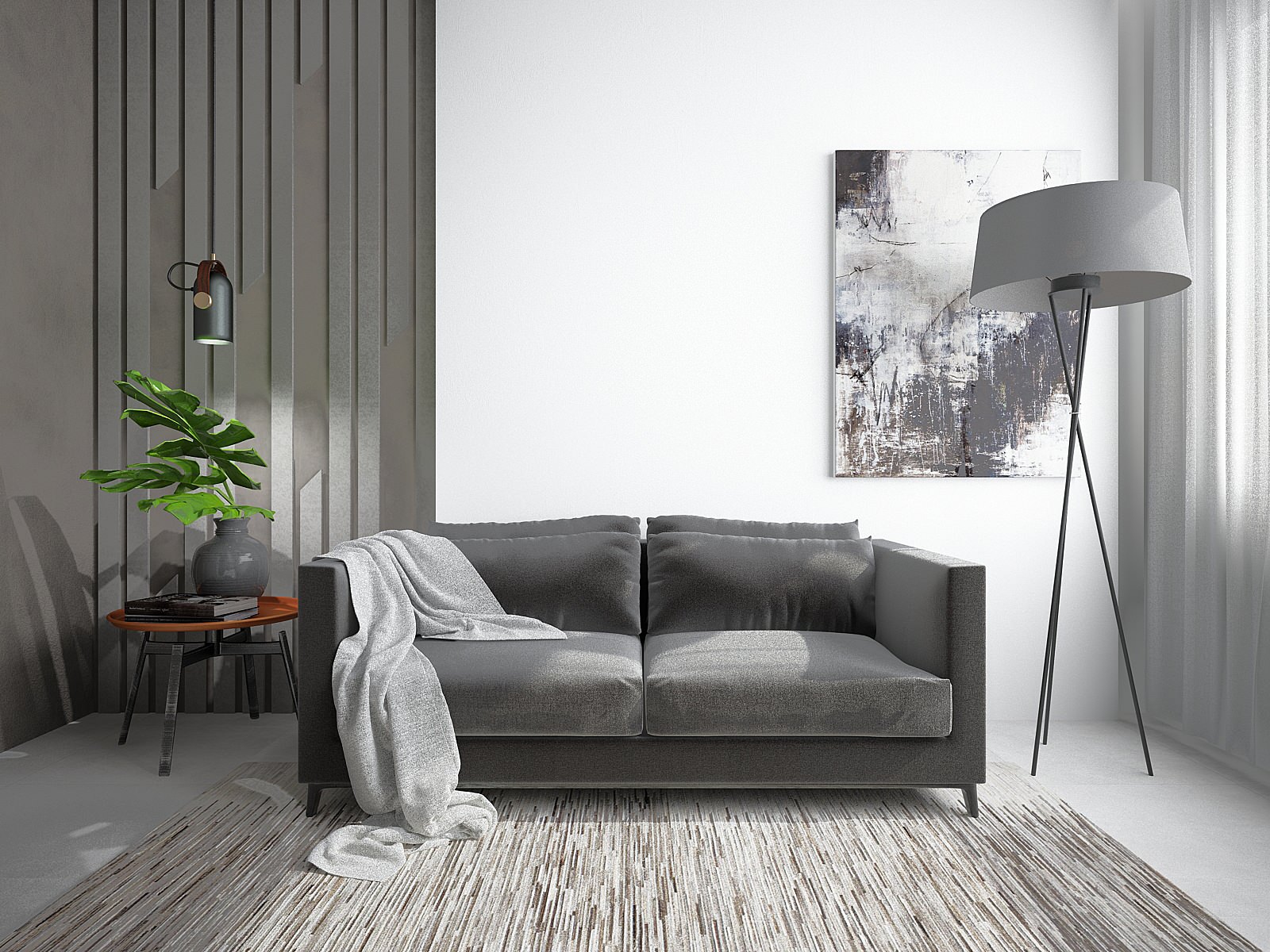 МОНОХРОМ С АКЦЕНТАМИ. Современный графичный интерьер.