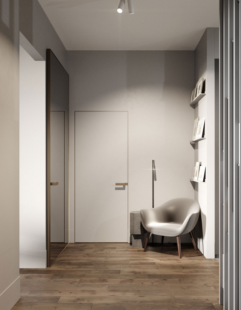 Лаконичный интерьер в элегантных оттенках серого и бежевого