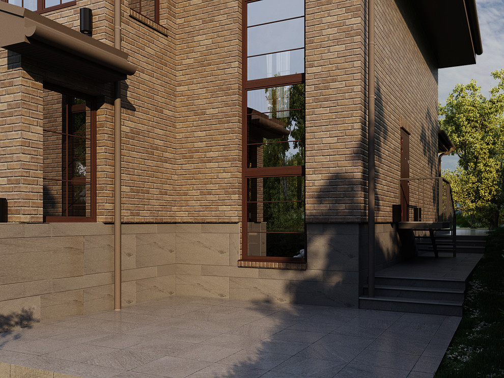 Организация рельефа и реконструкция фасада дома.