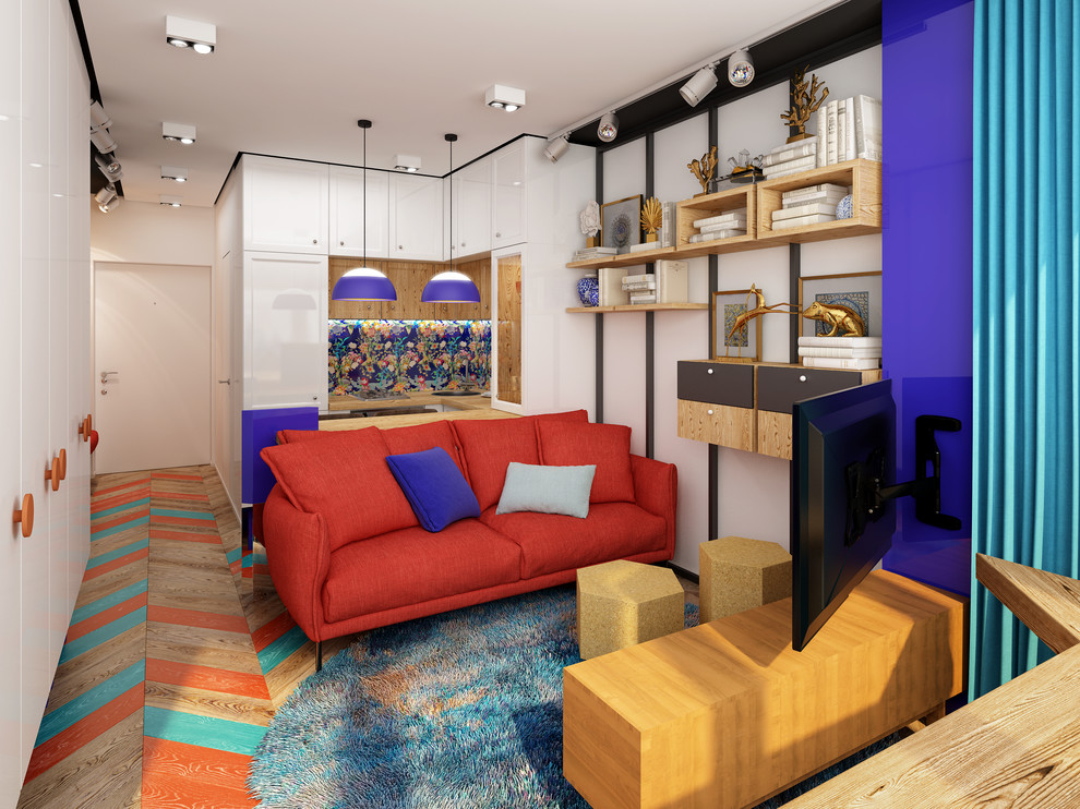 Обложка проекта: Квартира-шкатулка для маленького мальчика, 22 кв.м. Москва