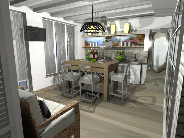 Обложка проекта: гостиное пространство в бане 6/6м