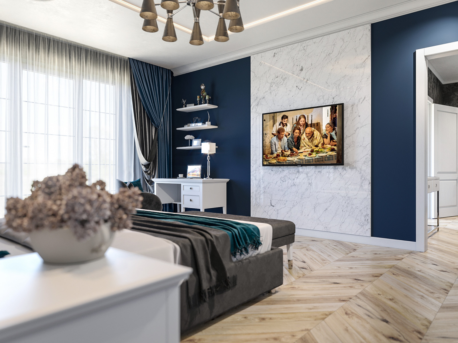 Дизайн интерьера однокомнатной квартиры с кухней-гостиной (ул.Р.Зорге)