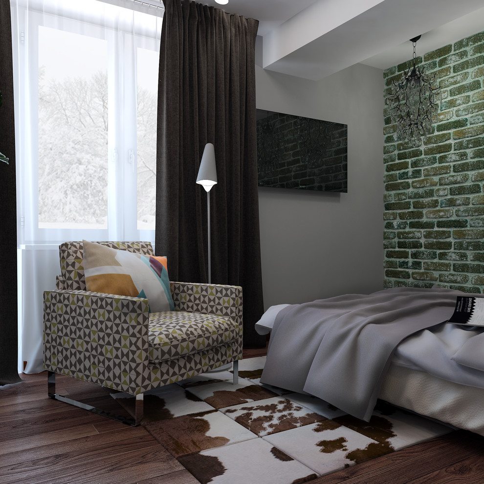 Проект "В оттенках серого", 35 кв.м