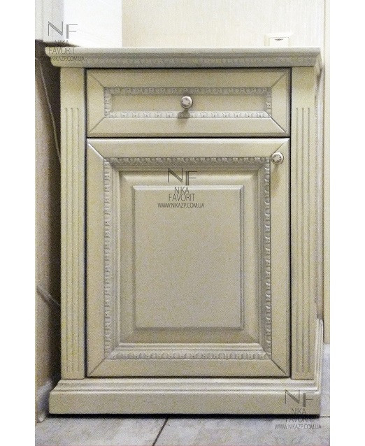 WOODEN STAND / WOODEN NIGHT STAND with decors and patina
