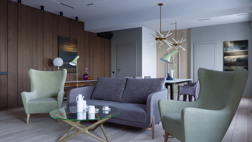 Обложка проекта: Дизайн гостиной. Апартаменты со спокойным характером