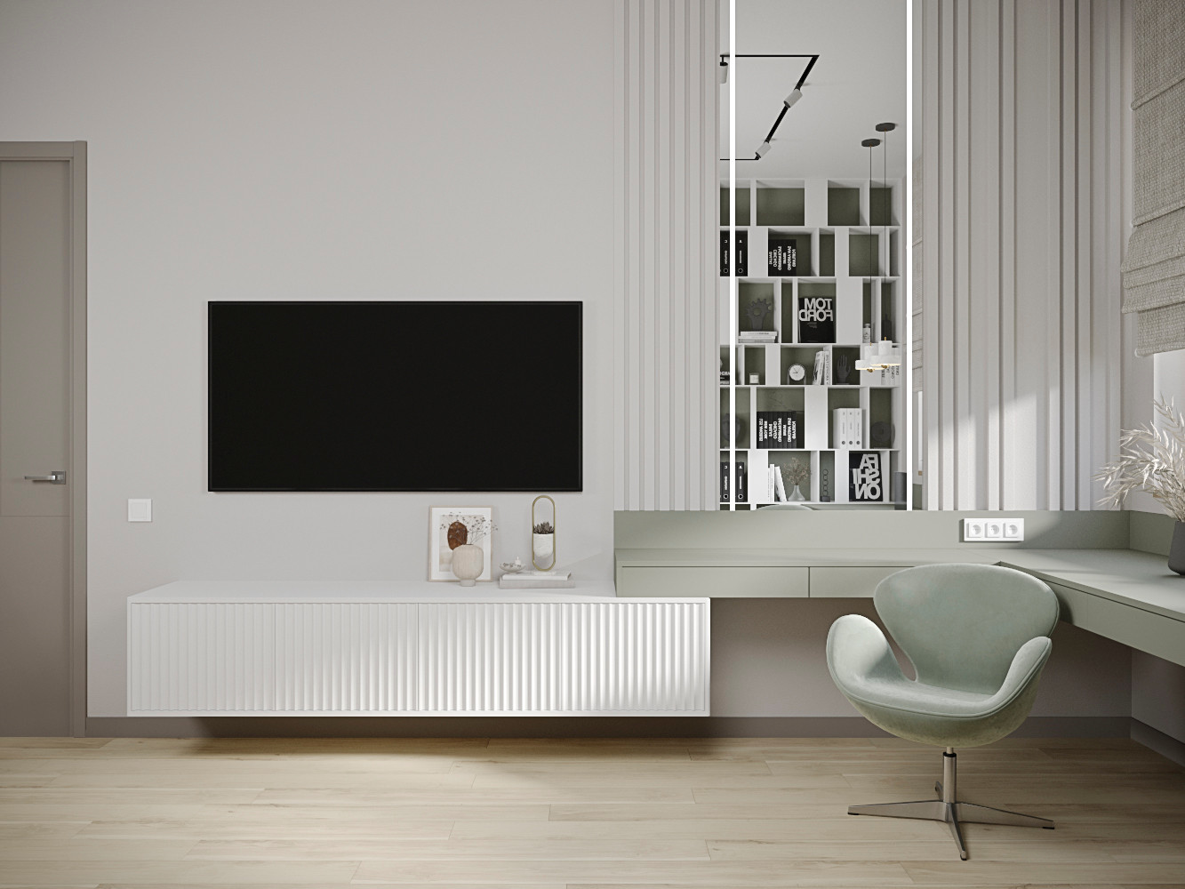 Интерьер 3-хкомнатной квартиры в ЖК "Тушино 2018"