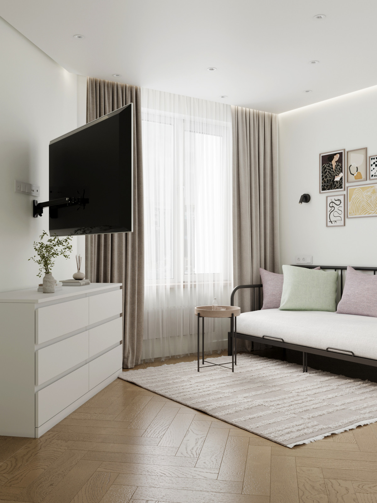 Трехкомнатная квартира в городе Дубнаа