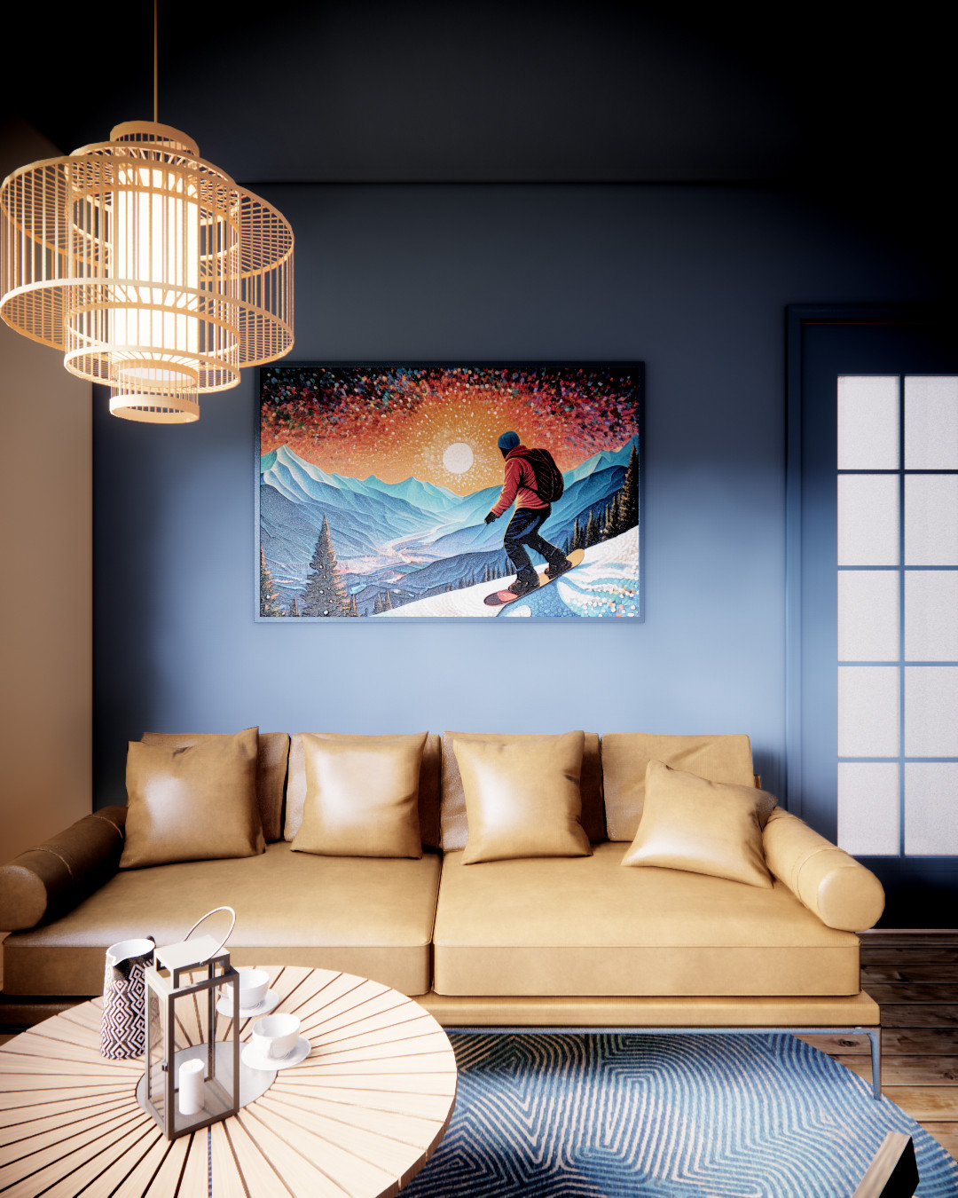 Обложка проекта: Гостиная для фаната сноубординга