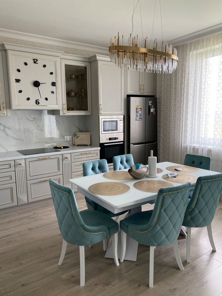 Кухня Аурелия. Латунь и матовая эмаль