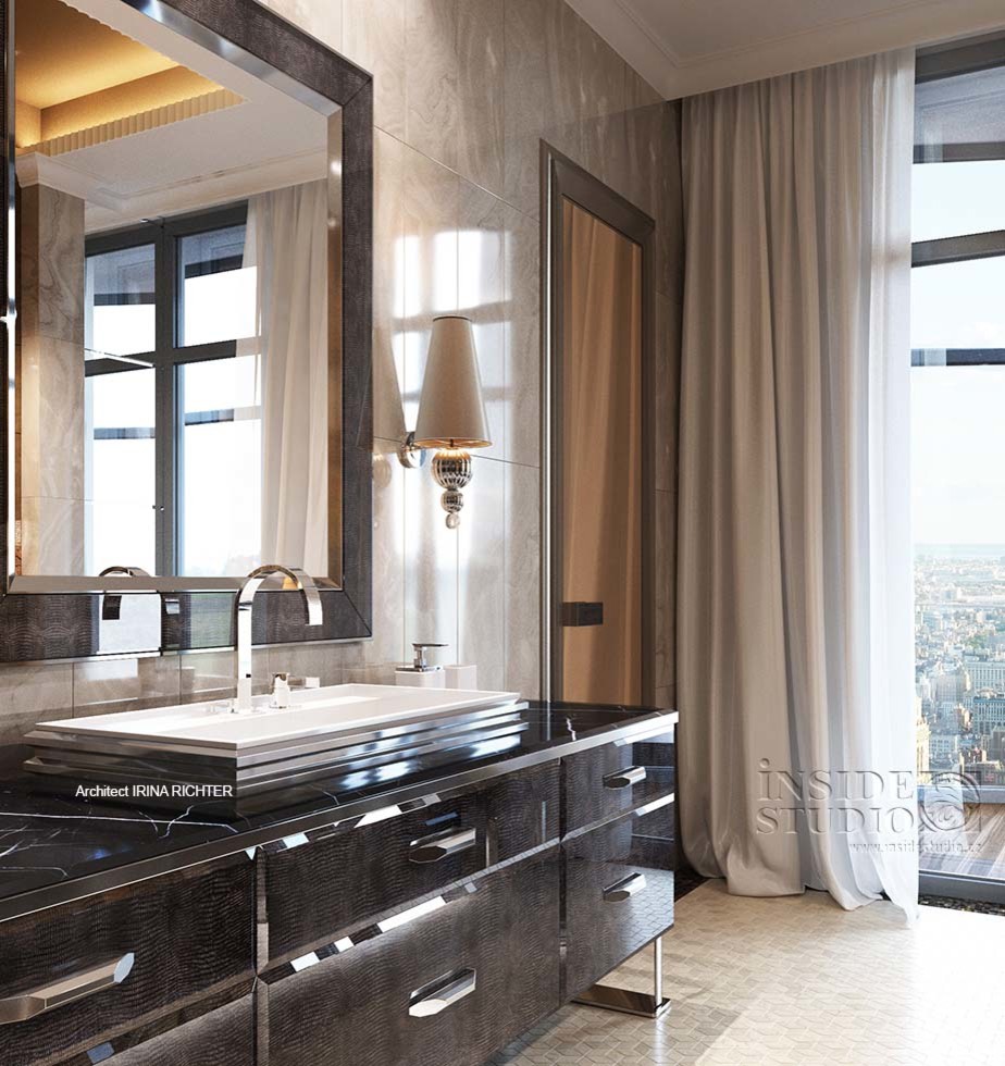 Дизайн интерьера ванной комнаты