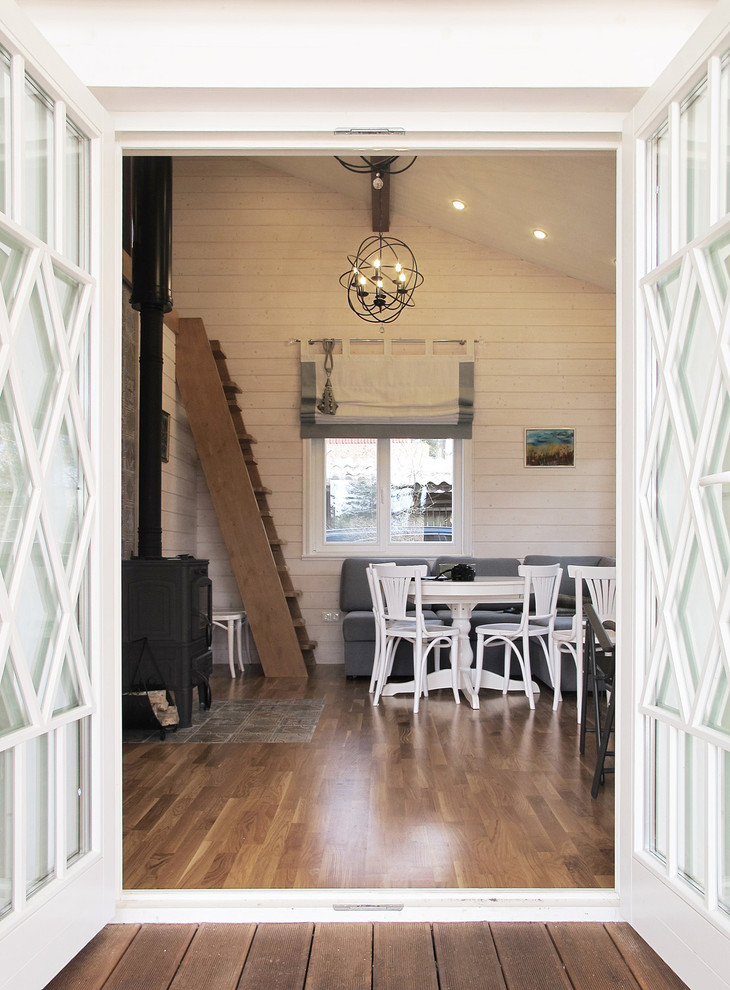 Одноэтажный загородный дом с баней