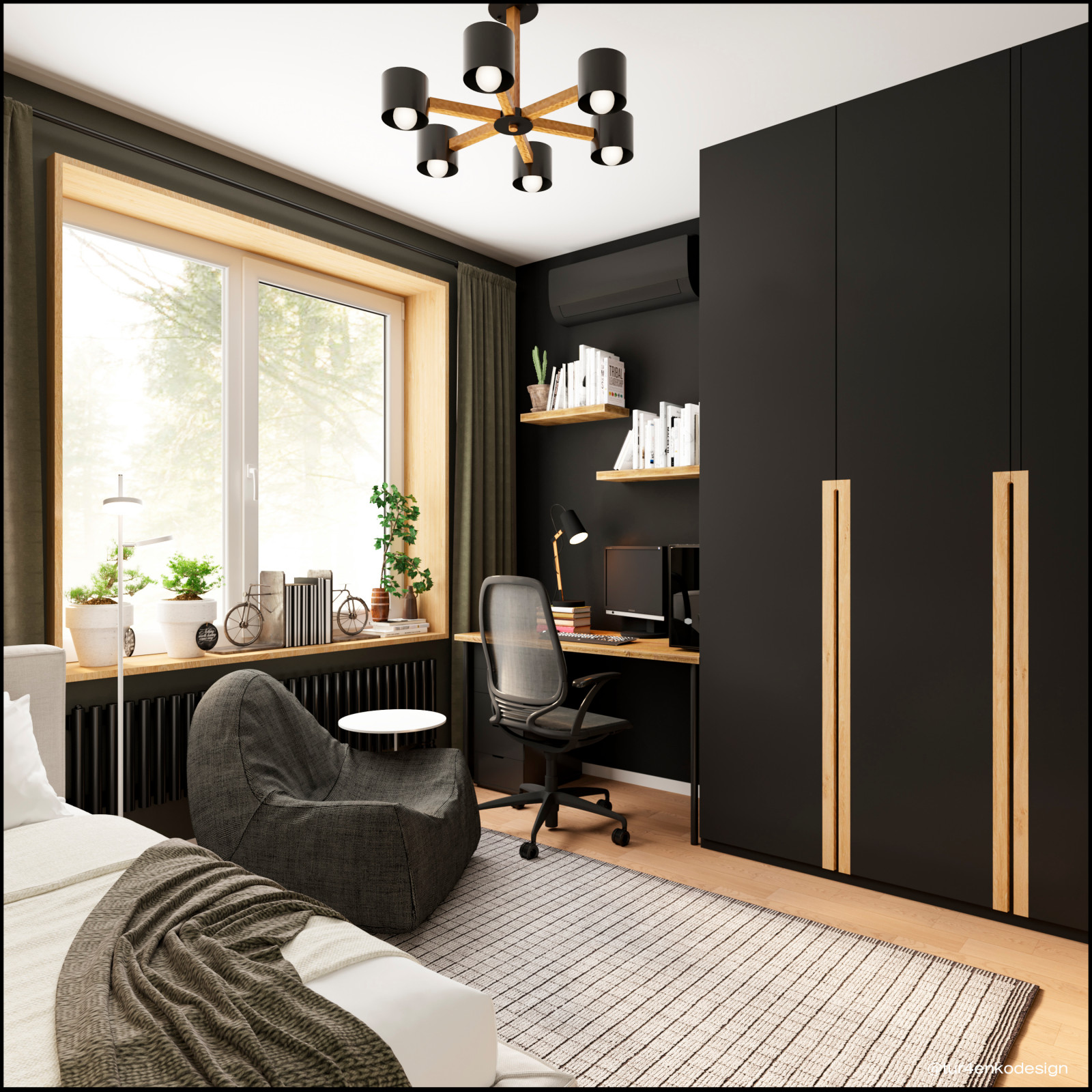 Дизайн 3хкомнатной квартиры в ЖК "Лесопарковый"