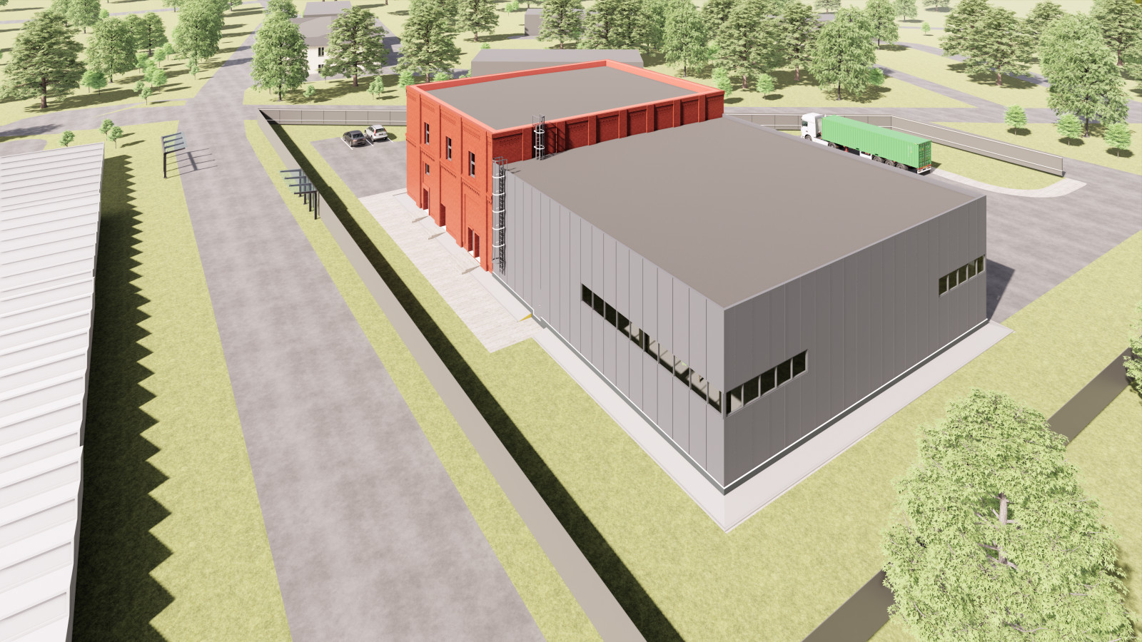 Производственный объект до 1500кв.м. площади в кирпичном стиле