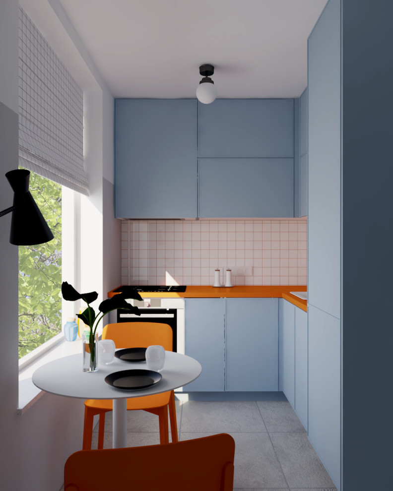 Обложка проекта: Яркая кухня для молодой пары