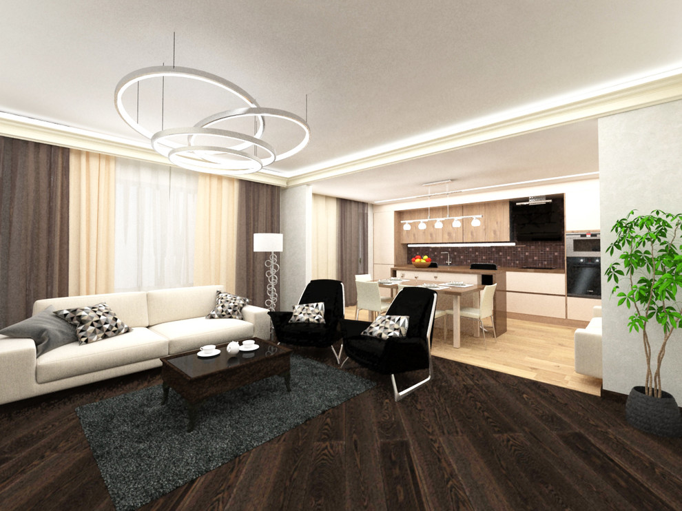 Обложка проекта: контрастный интерьер в современном стиле