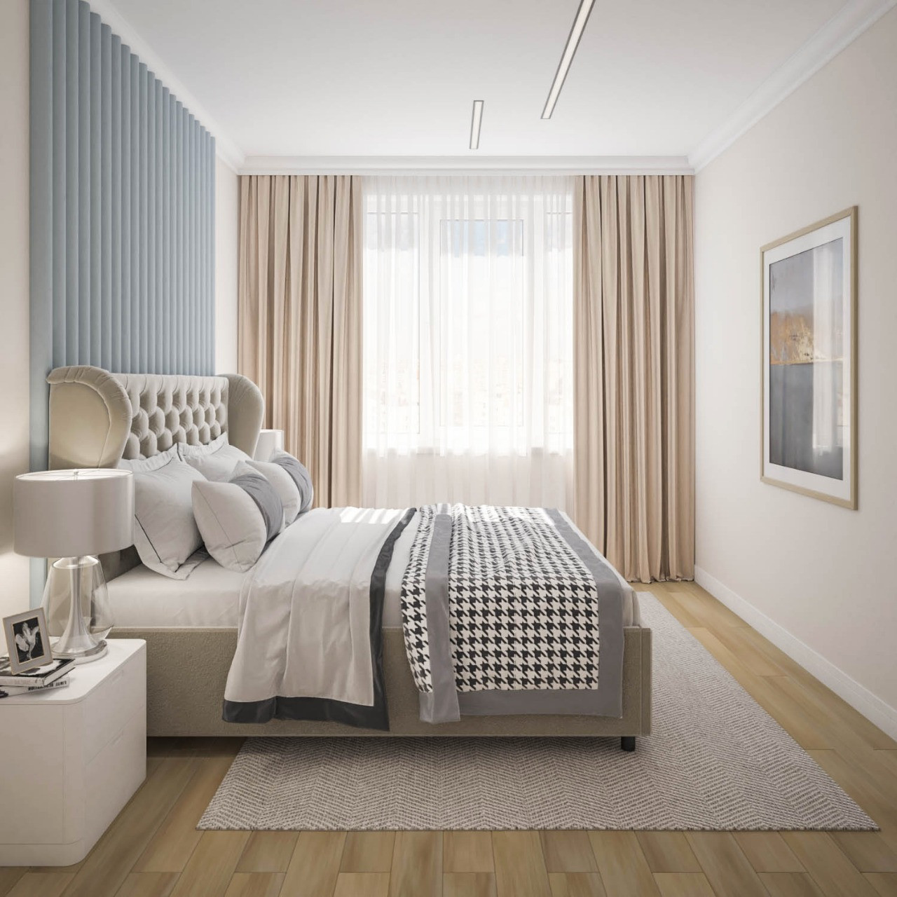 Просторная спальня в маленькой квартире