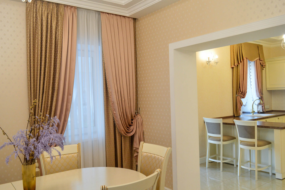 Текстильное оформление гостиной в классическом стиле