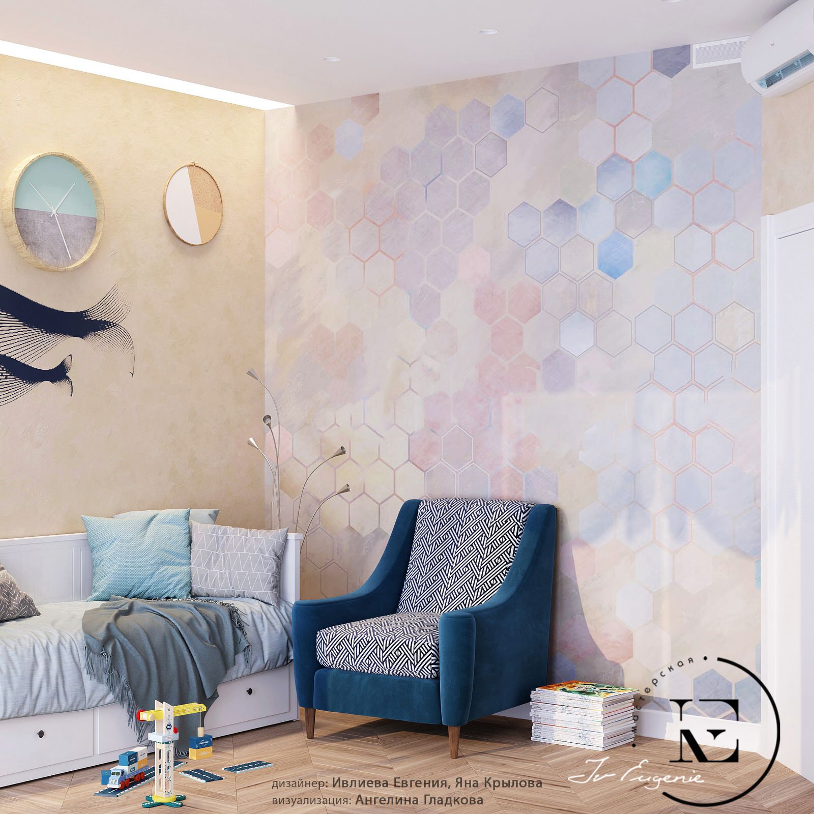 "Подводный мир" в московской квартире в стиле Soleray,