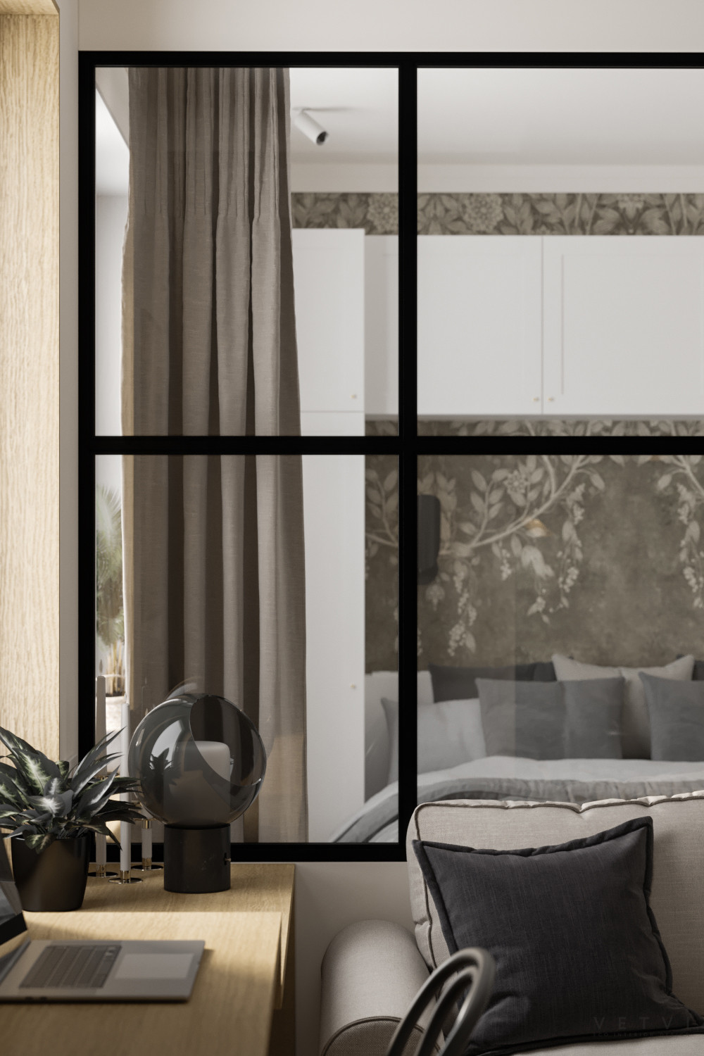 Квартира в Нижнем Новгороде с лесными акцентами | Площадь 42м²