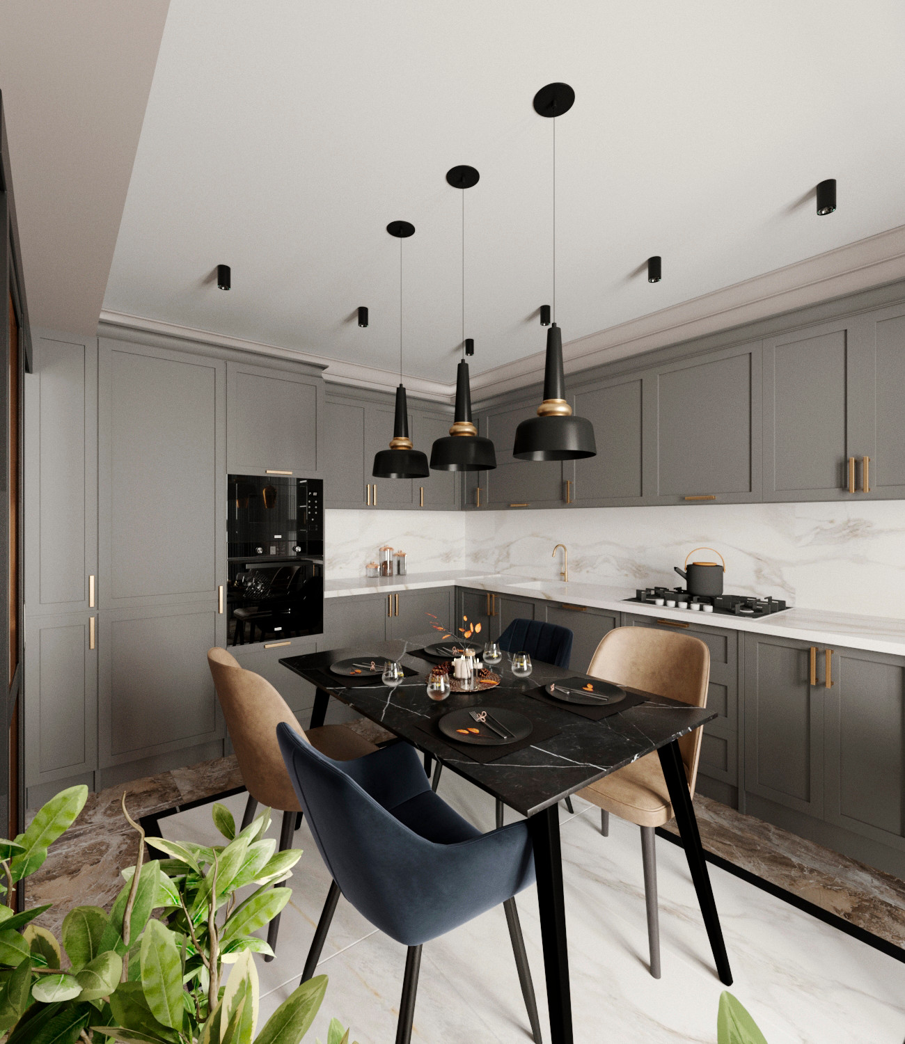 Обложка проекта: Квартира 100 квадратных метров в г.Кисловодске, Проект кухни