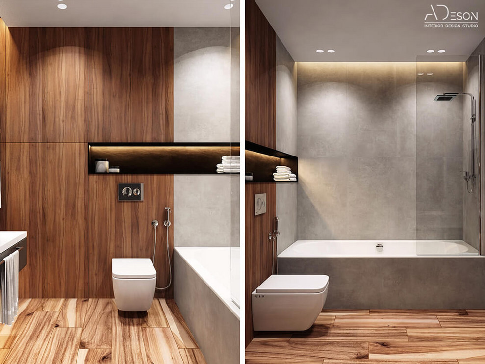 Бетон и дерево