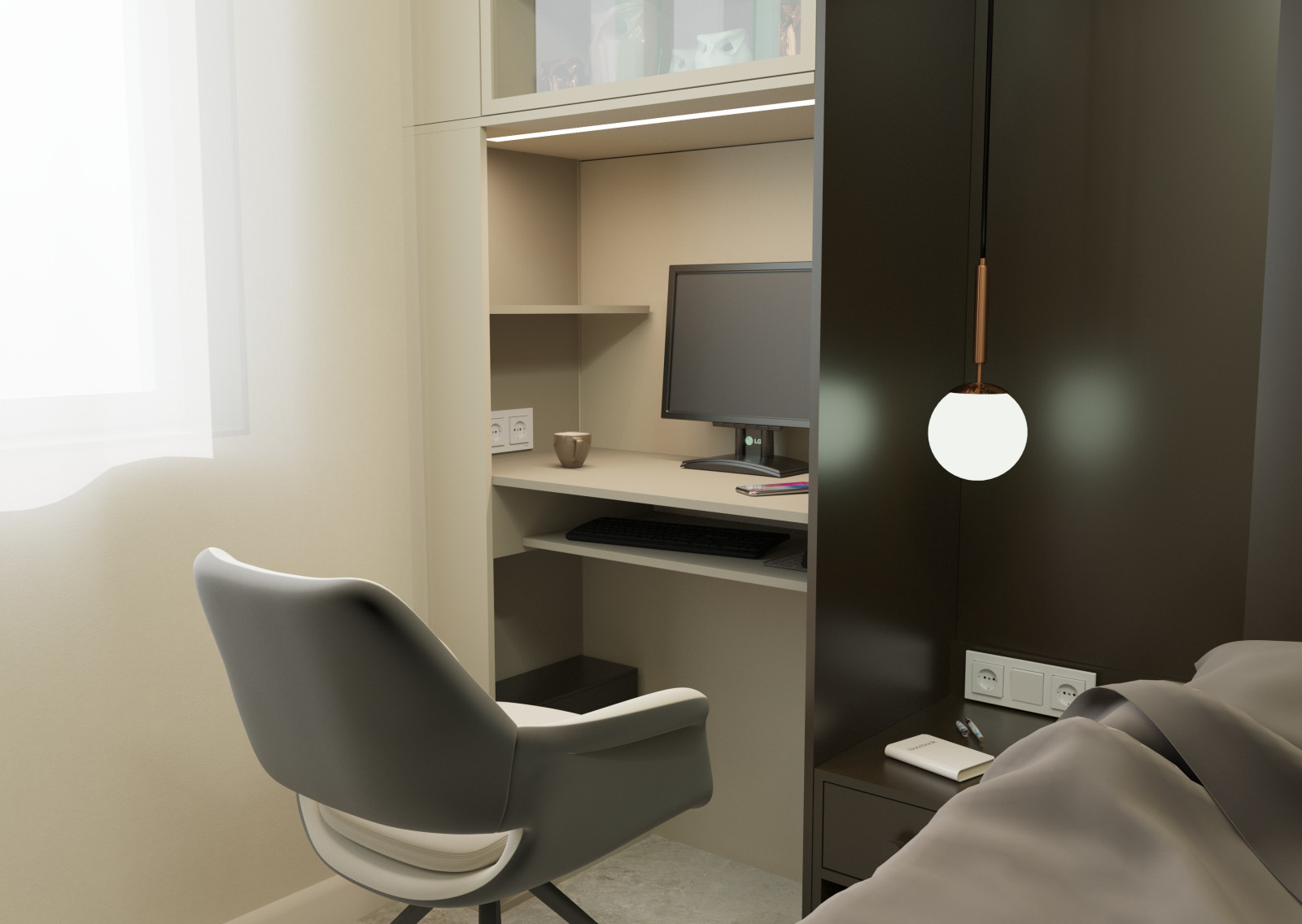 Бежевая спальня .home