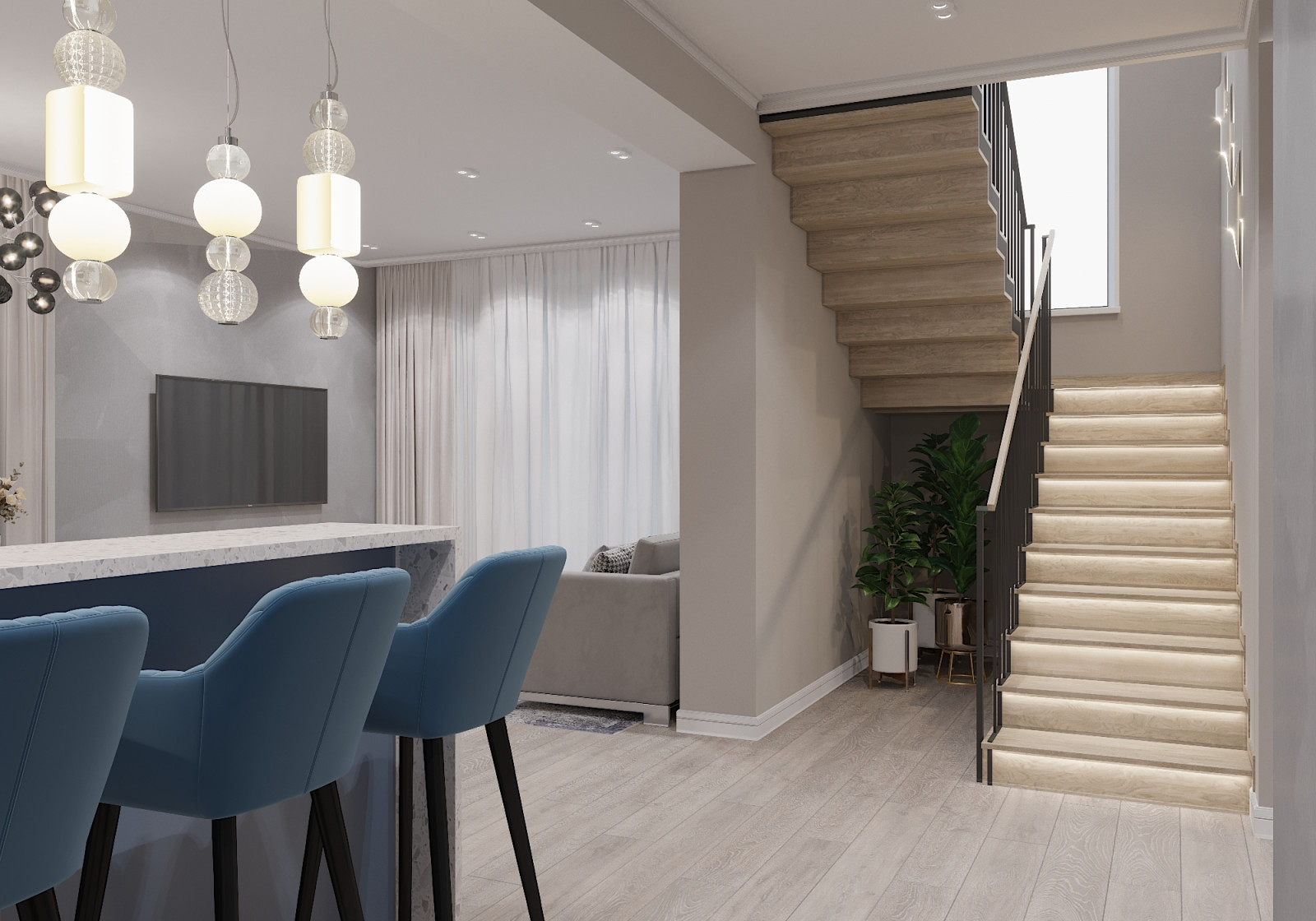 Дом в теплых оттенках