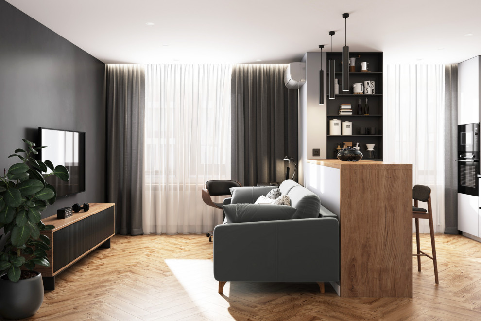 Минималистичная современная гостиная