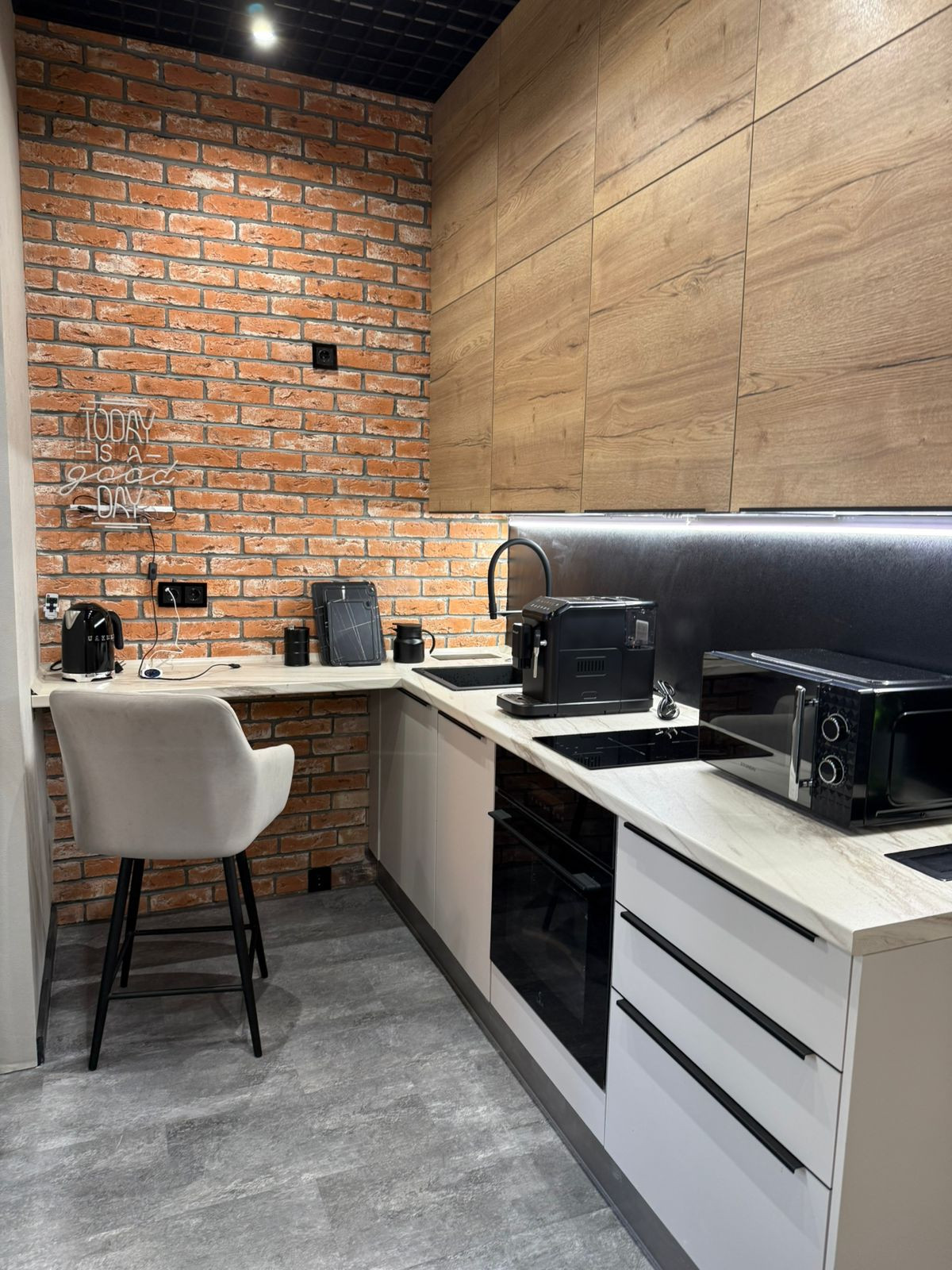 A modern industrial-style studio