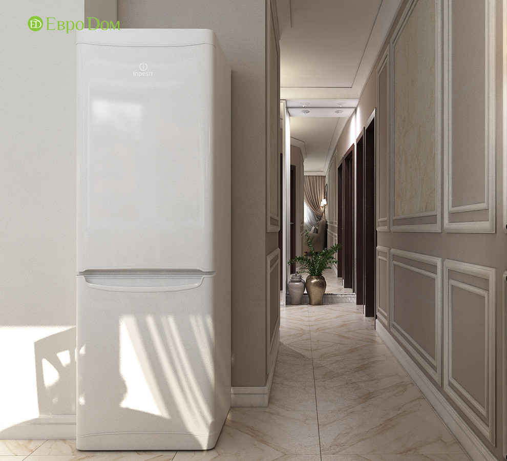 Дизайн двухкомнатной квартиры 52 кв. м в стиле неоклассика