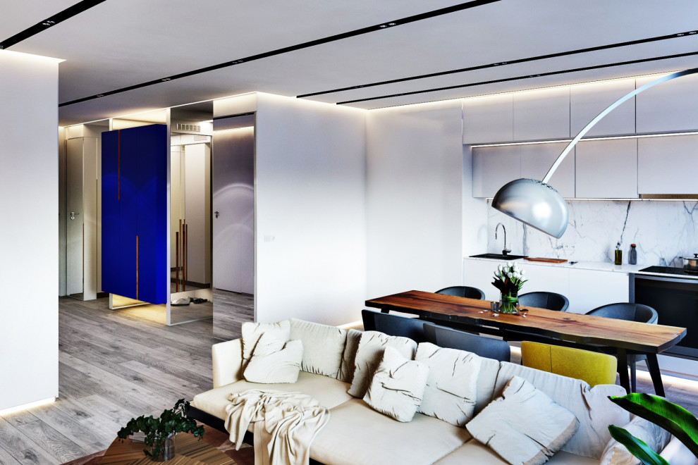 Дизайн квартиры в современном стиле в жилом квартале бизнес-класса «1147»