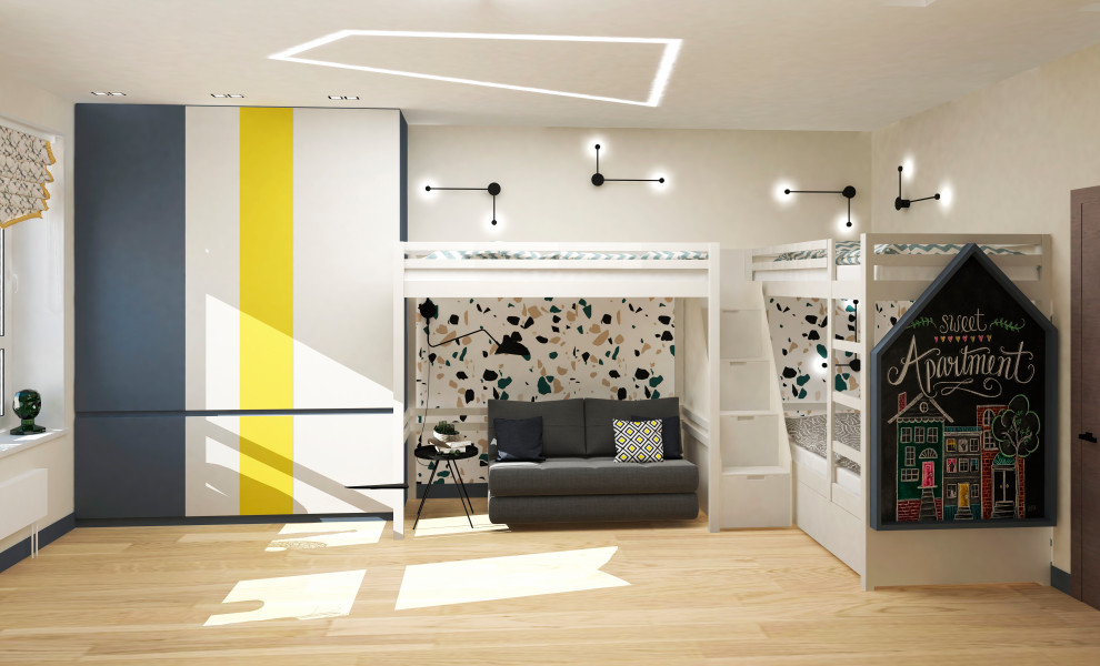 Квартира для семьи с тремя детьми "Стоун терапия"