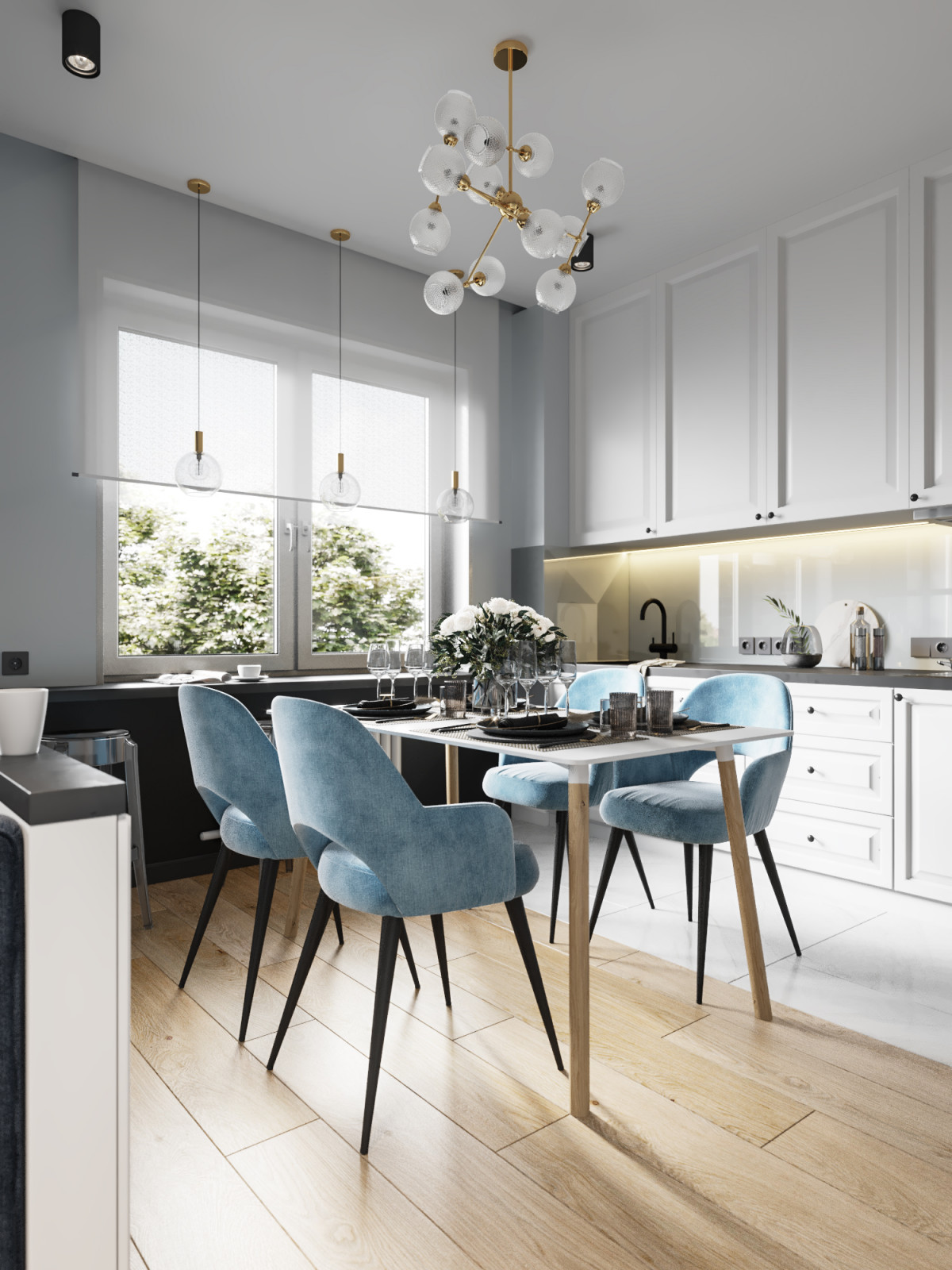 Двухкомнатная квартира 55 м.кв.