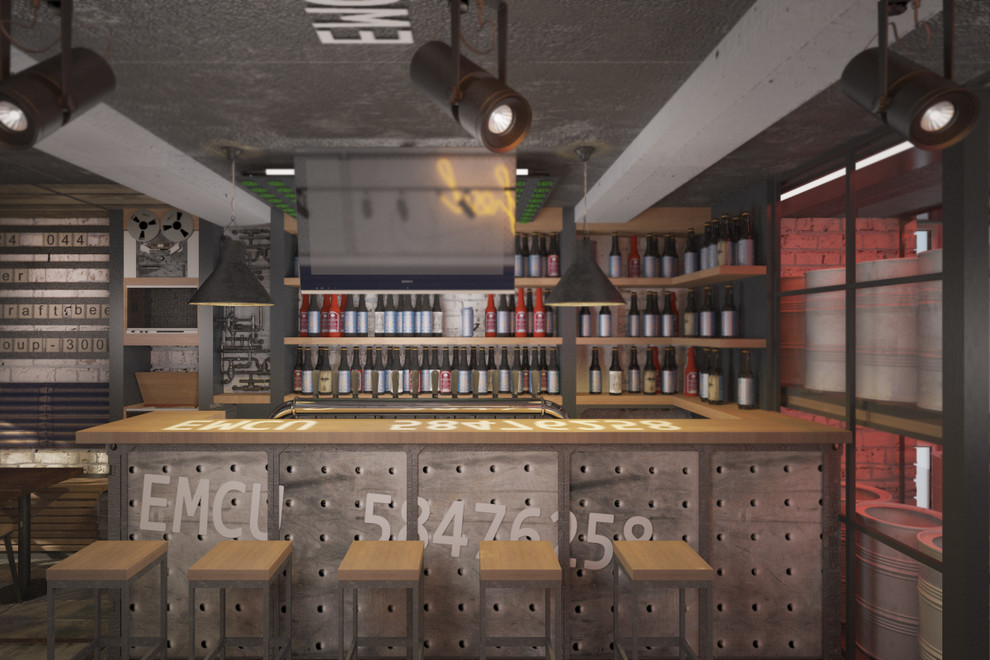 Обложка проекта: Дизайн проект общественного интерьера (бар) Revolver Craft beer