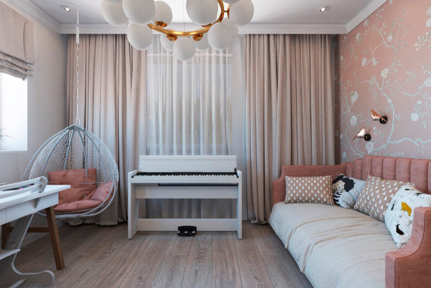 Двухэтажный дом для семьи с тремя детьми.