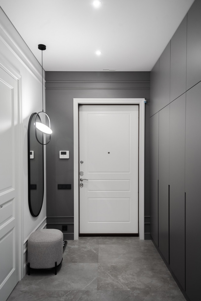 Просторная квартира в серых цветах