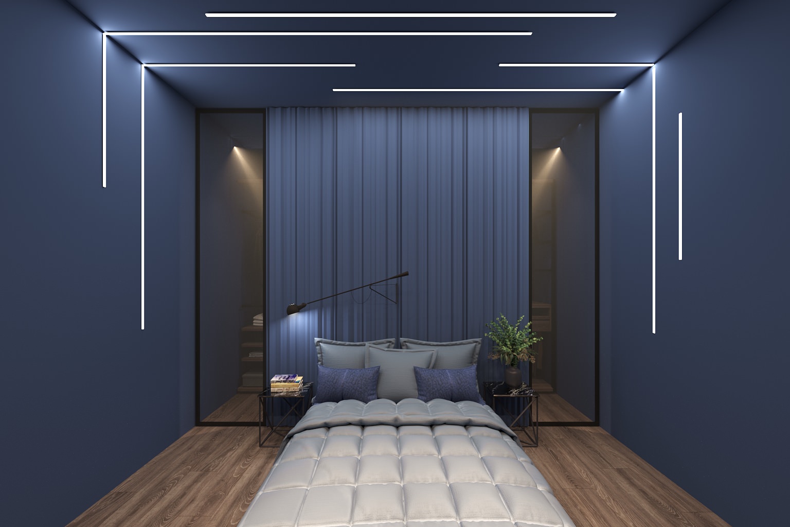 Спальня в квартире у моря