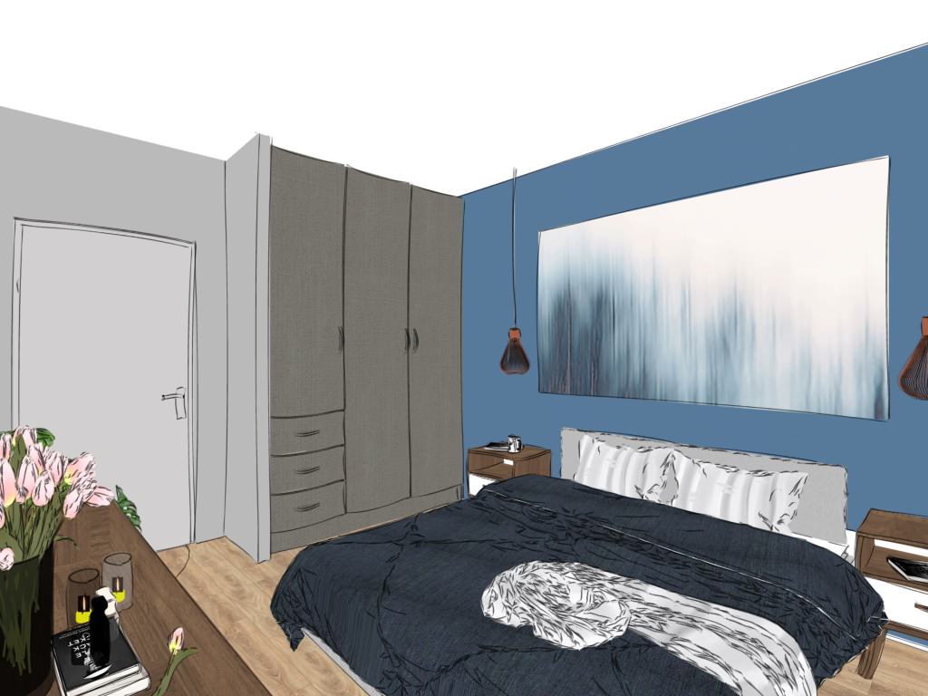 Обложка проекта: Спальня в частном доме (скетчи)