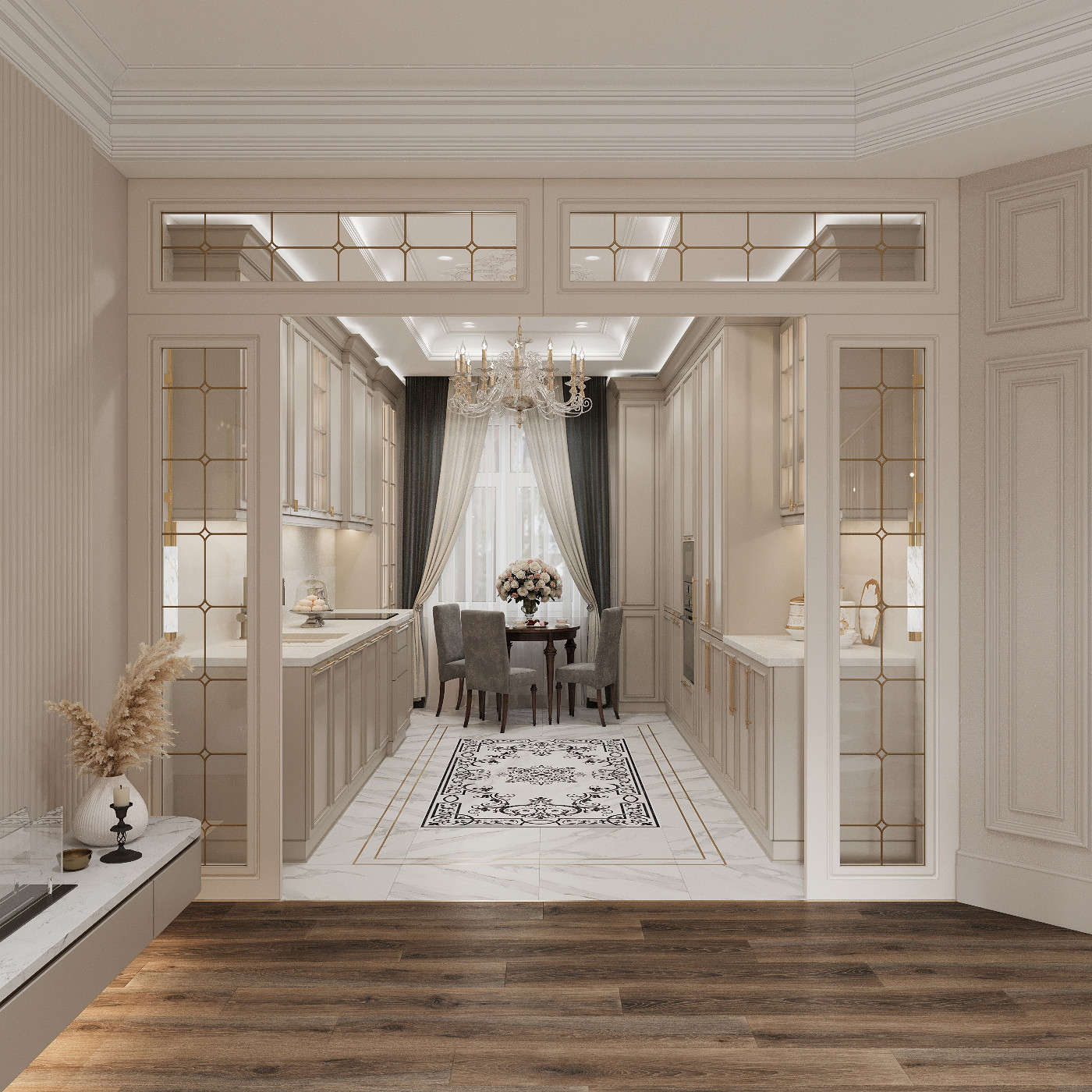 Обложка проекта: Интерьер кухни - гостиной . Таунхаус в КП " Образцово "