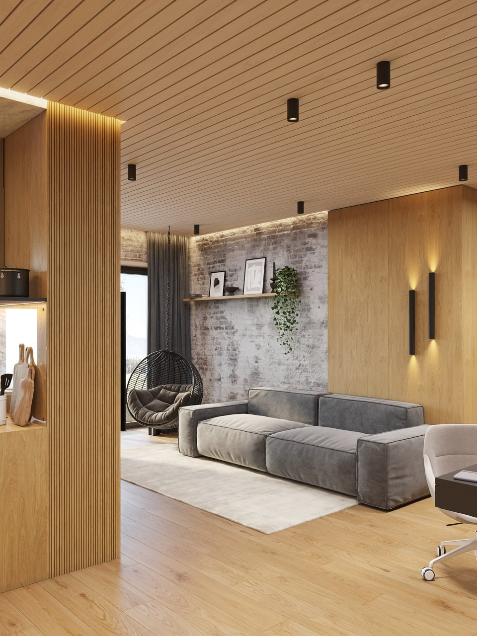 Обложка проекта: Интерьер таунхауса в стиле минималистичный лофт